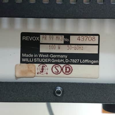 Revox PR99 MK3 High Speed, Half-track (2-track), Stereo Serial Number: 43708 - Perfect image 6