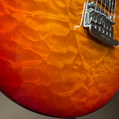 Ernie Ball Music Man Luke III 2022 - Cherry Burst Quilted image 2