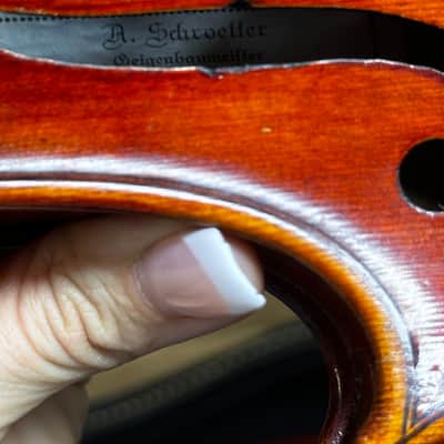 Vintage Andrew Schroetter Violin Made In Germany 4/4 image 11