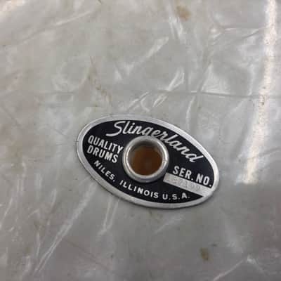 Slingerland Marching Bass Drum 28x10 - White Marine Pearl image 4