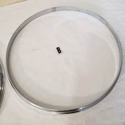 Leedy and Ludwig 12” Chrome Over Brass COB Hoops 1950’s image 3