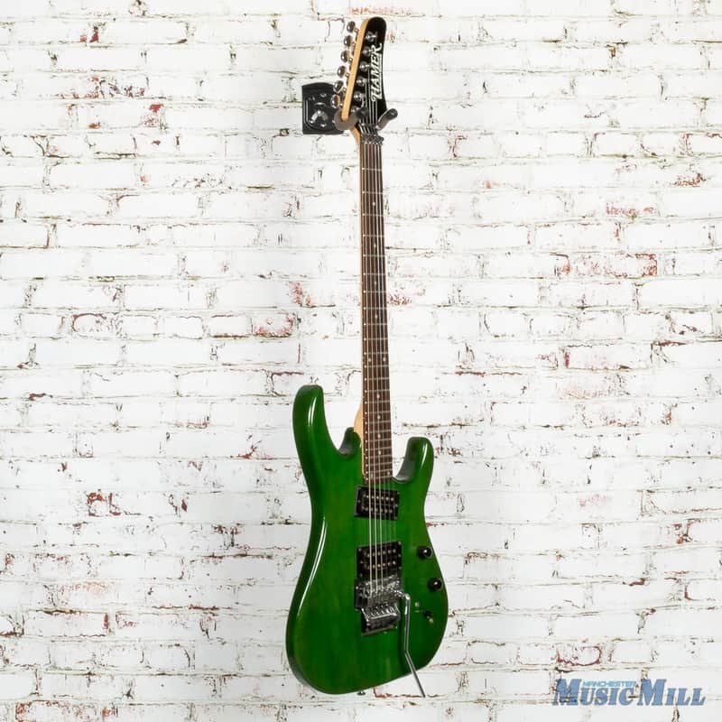 90's Hamer Slammer Series Super Strat/Diablo Electric Guitar Green