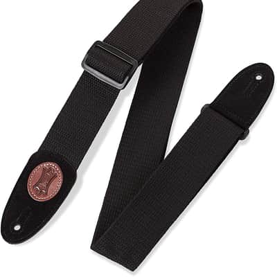 Levy's MSSC8 Cotton Guitar Strap - Black image 1