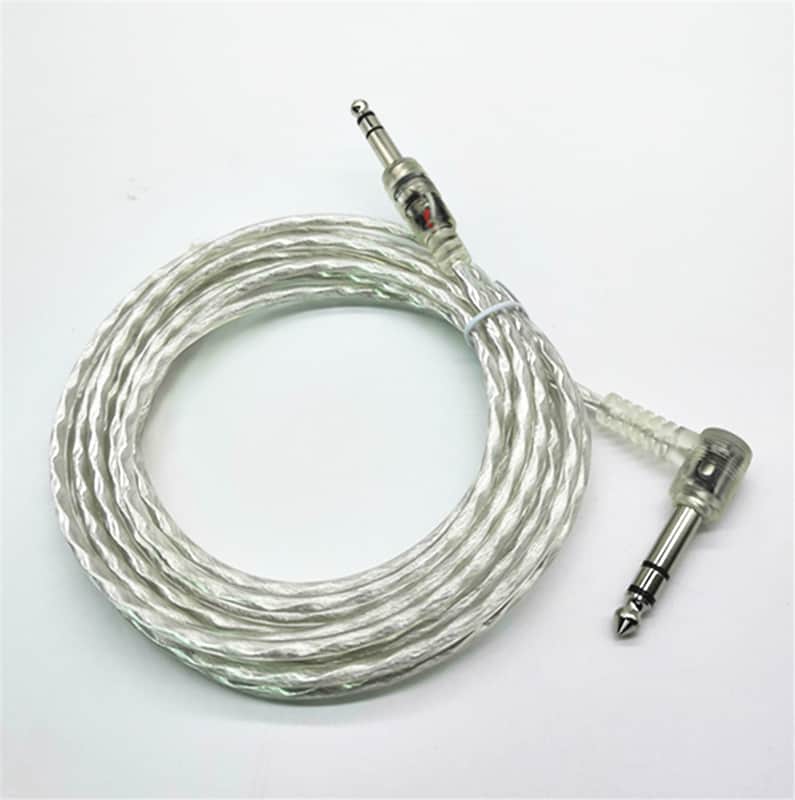 10 ft Silver Clear Transparent Dual Trigger Cable for Roland Alesis Drum 10ft image 1