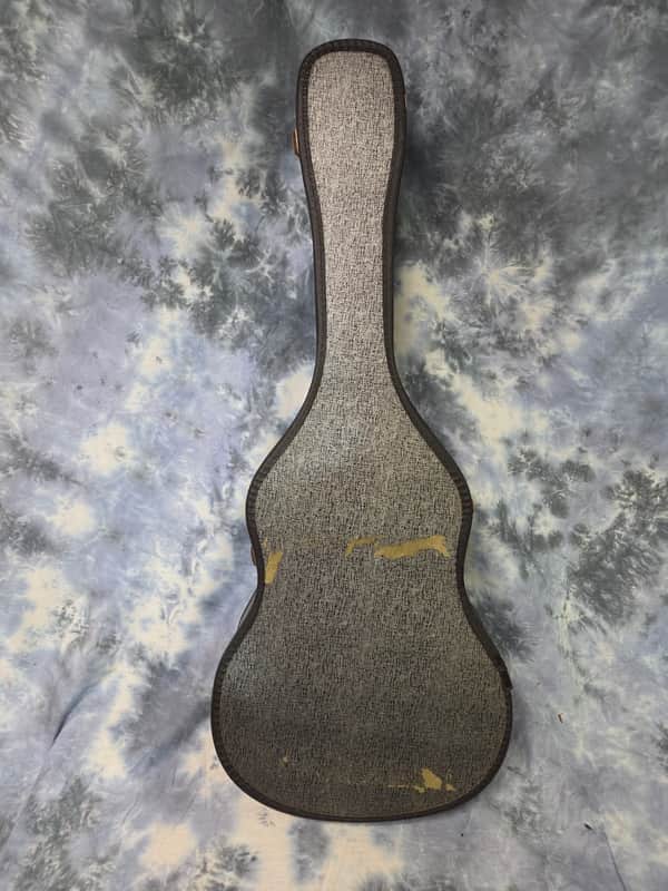 Vintage RARE 1960's Unbranded Airline Silvertone Gray 15 1/2 x 38 1/2 Inch Soft Shell Guitar Case image 1