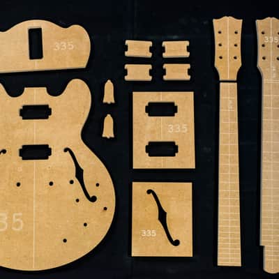 Guitar Templates ~ 335 ~ 1/2" MDF ~ CNC Router Set w/ Neck image 1
