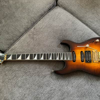 Jackson USA Dinky DK1 HSS Quilted Maple Top Tobacco Sunburst Finish 1997 OHSC image 3