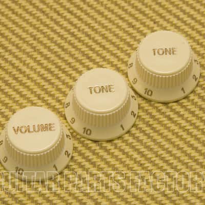 099-2008-000 Genuine Fender Aged White Soft Touch Elite Stratocaster Strat Knobs