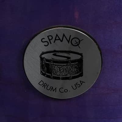 Used Spano Drum Co 3-Piece 12/14/22 Keller Maple Drum Set Transparent Purple with Bags image 7
