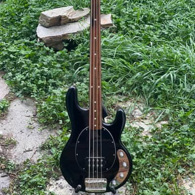 Sterling by Music Man Stingray Ray34 Converted Fretless - Black & Gig Bag image 1