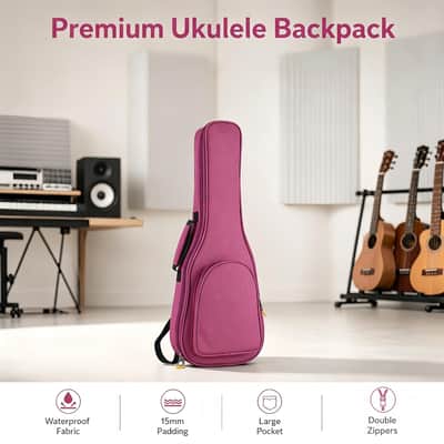 Ukulele Case - 15MM Heavy Sponge Padding, Waterproof, Dustproof, Shockproof Bag for Concert, Soprano, Tenor Ukuleles image 5
