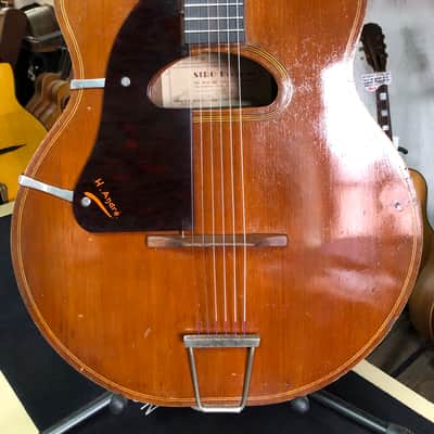 One of a kind French Jazz manouche left handed Siro Burgassi Grand model from 1945 Paris image 6