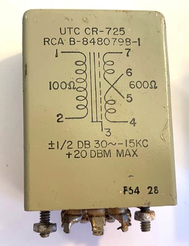 Rare Pair : (2) UTC CR725 TransformersRCA B-8480798-1 Transformers image 1
