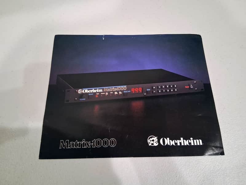 Vintage Oberheim Matrix 1000 Spec Sheet image 1
