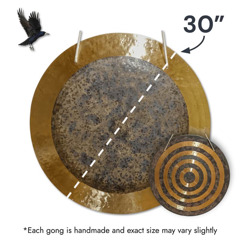 30" (C#2-15) Solar Eclipse Gong by Raven Sounds, Handmade Bronze Wind Gong, Free Mallet image 1