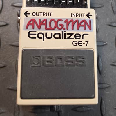 Analogman Boss GE-7 Graphic Equalizer Pro Mod EQ Taiwan Silver Label MIT Blue LED image 2