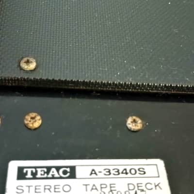 TEAC A-3340S 1/4" 4-Track Reel to Reel Tape Recorder 1970s - Silver image 11