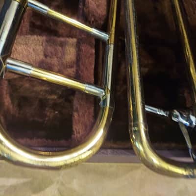 Buescher Aristocrat Brass Trombone, USA, Good Condition, with case & mouthpiece image 4