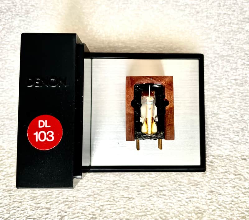 Denon DL-103 LCII Cartridge in Germany made Stanley Engineering Carpathian Elm wood body Lead Shot/Epoxy Potting image 1