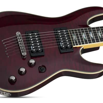 Schecter Omen Extreme-7 Electric Guitar - Black Cherry (2008) image 9