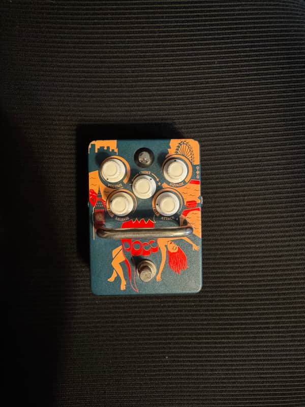 Orange Kongpressor Analog Class A Compressor Pedal 2010s - Blue/Orange Graphic image 1