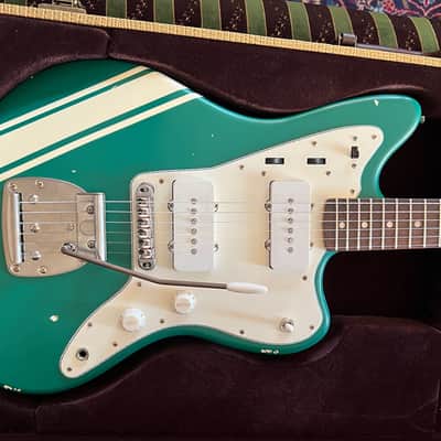 Nash Guitars - JM-63 British Racing Green with Competition Stripe and Matching Headstock image 1