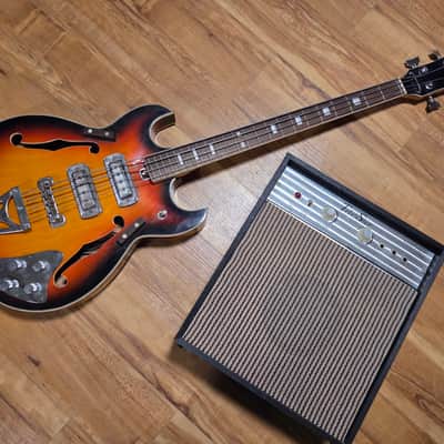 Tele-Star Hollowbody Bass and Amp 1960s Japan image 1