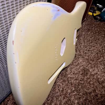 Relic Fender Telemaster Body Alder Vintage Aged Olympic White Offset Telecaster Nitrocellulose 😍 image 11