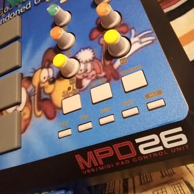 Akai MPD26 w/ Fat Pads custom skin & 3D printed faders image 3