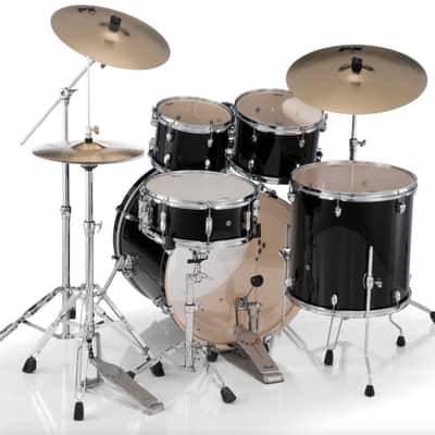 Pearl Export 5-Piece Drum Set - 22" Bass Drum JET BLACK image 4