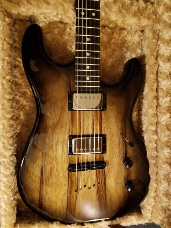Warmoth Super Strat 2013 Black Korina image 1
