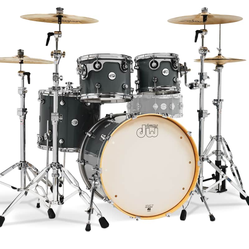 DW Design Series 4-piece Maple Shell Pack, 10/12/16/22, Steel Gray (DW Part ID: DDLG2214SG) image 1