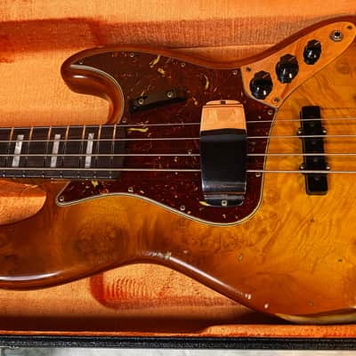 NEW! Fender Artisan Maple Monster Burl Jazz Bass Relic AAA Rosewood - Roasted AA Flamed Maple Neck - Honey Burst Finish - 9.3lbs - Authorized Dealer - G06940 image 23