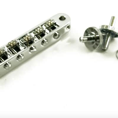 Tonepros BEST TP6R-N 4mm Imperial tunematic roller saddle bridge, Nickel - Fits Bigsby B3 B5 B6 B7, Gibson Post. image 2