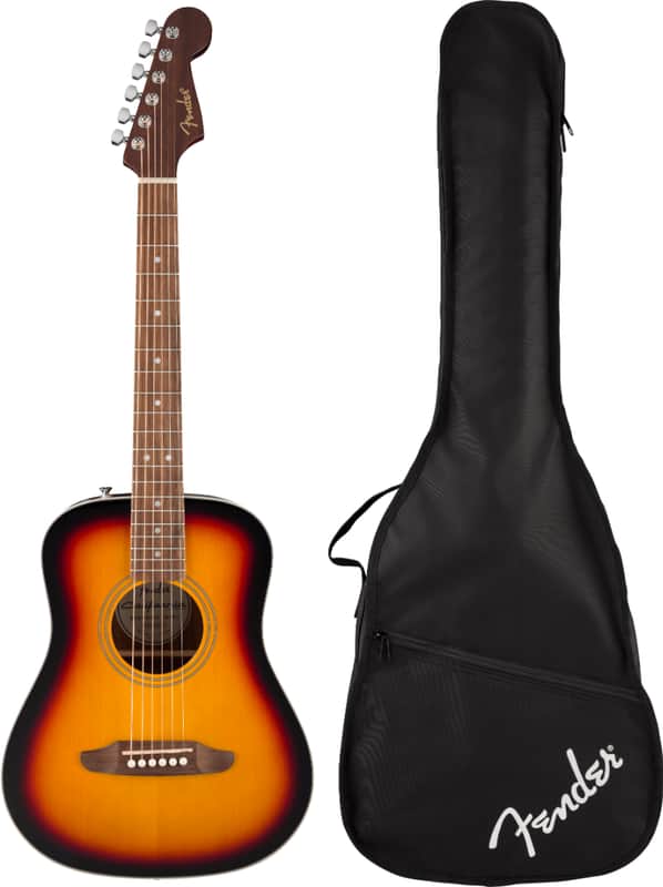 Fender California Standard Redondo™ Mini with Bag, Spruce Top, 3-Color Sunburst image 1