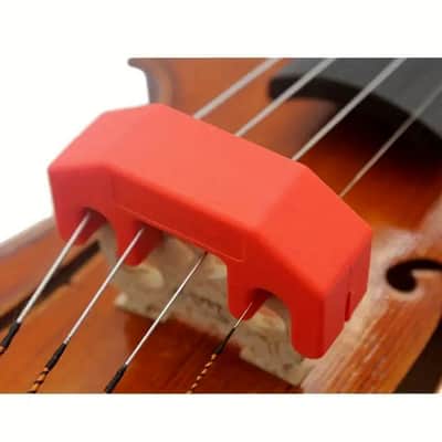 Silicone Rubber Practice Mute RED for 4/4 Violin ~ also works for 14" viola image 2
