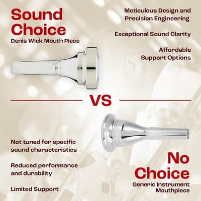 Denis Wick Classic Trombone Mouthpiece Silver Plated, 5880-12CS - V-Type Design for Balanced Tone & Smooth Response - Small Shank Fitting Trombone Accessory 24.7 x 6.5 x 6.1mm image 5