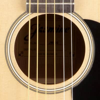 Jasmine JM10-NAT J Series Mini-Dreadnought Spruce Top Nato Neck 6-String Acoustic Guitar w/Gig Bag image 3