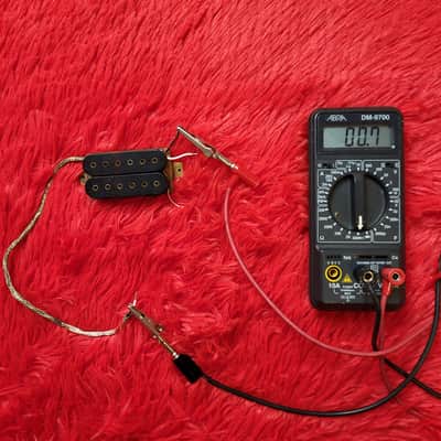 DiMarzio DP104 Super II 1978 - Double Black - 2 Conductor - Brass Baseplate - Not Functioning Both Coils Open image 10