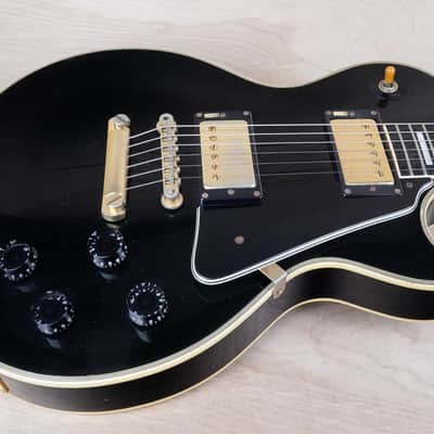 Burny RLC-60 Custom MIJ 1989 Black 1960 Reissue VH-3 PAF Pickups Vintage Made in Japan MIJ w/ Bag image 6