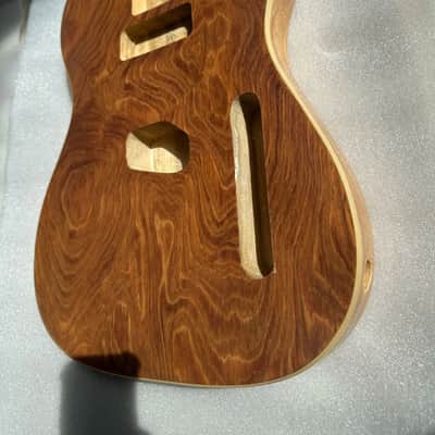Unfinished Paulownia and Ash Wood Guitar Telecaster Tele Style Body image 3