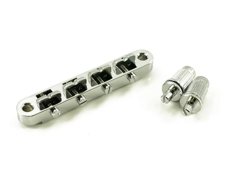 4-String Bass Tune-O-Matic Tunematic Bridge - CHROME image 1