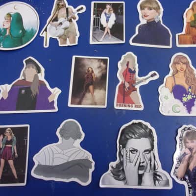 Huge Lot #2 of 51 Gloss mini Taylor Swift die cut Decals / Stickers scrap book computer, phone, guitar case candy etc image 7