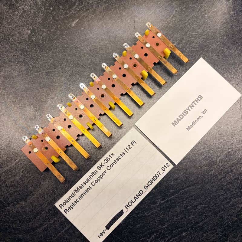 ORIGINAL Roland Replacement 12P Copper Contacts (043H007) for Jupiter-8, Jupiter-6, Juno-6, Juno-60, System-100M, etc image 1