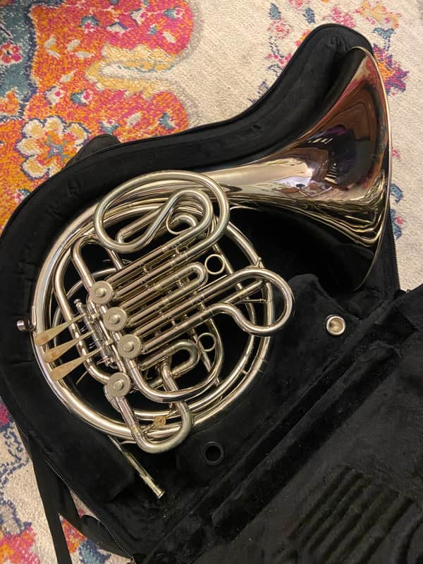 Holton H177 Farkas Professional Model Double French Horn 2010s - Clear-Lacquered Nickel-Silver image 1