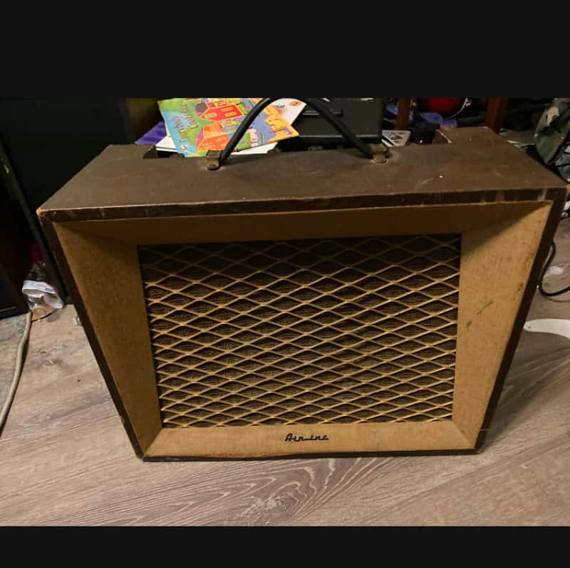 Airline 1959 Danelectro 8503 12 Watt 1x12” Tube Amp 12” Rola Alnico Speaker Princeton Brown Tremolo 6V6s 12AX7s 6X5GT Montgomery Ward TV Front image 1