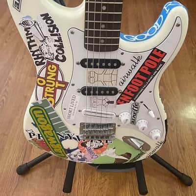 Guitar stickers fender white strat pop punk decal old set 28 image 8