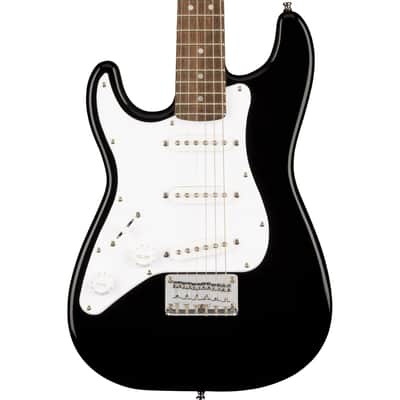 Squier Mini Stratocaster Left-Handed Kids Guitar Black image 1