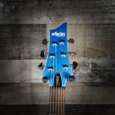 Schecter C-6 Deluxe Electric Guitar - Satin Metallic Light Blue (431) image 7