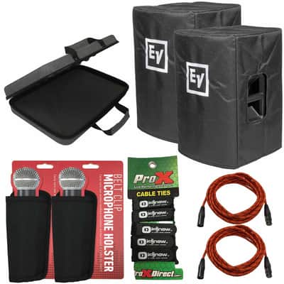 Electro Voice ETX-12P-CVR Speaker Covers (Pair) + Case + XLR Cables image 17